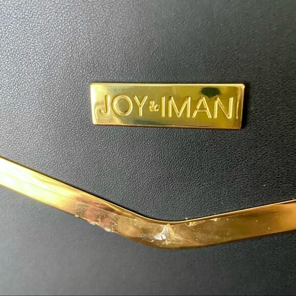 Joy & Iman Black Leather Satchel Purse - Picture 6 of 10